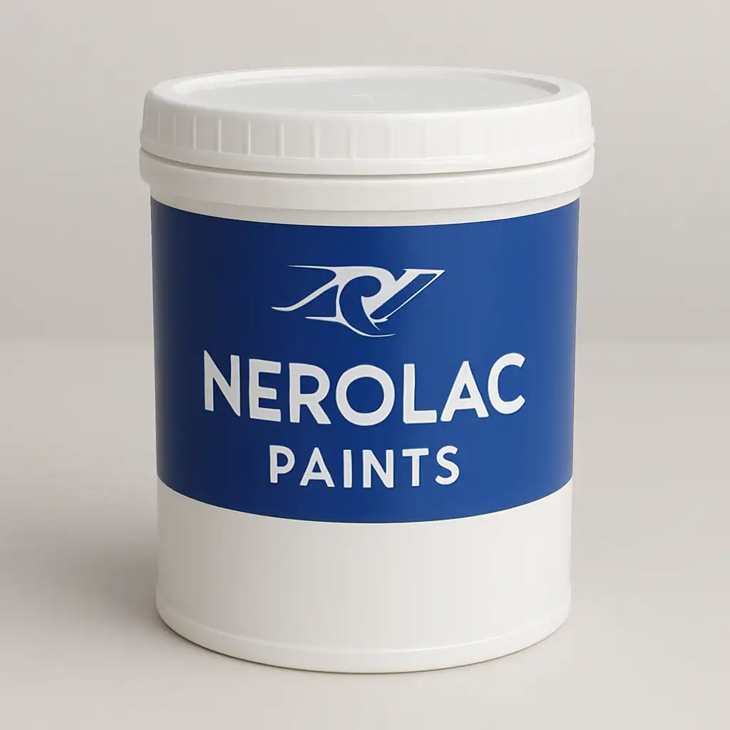 Nerolac Paints Plastic Bucket with Blue Label β Product Image White Nerolac Paints bucket with blue label and brand logo