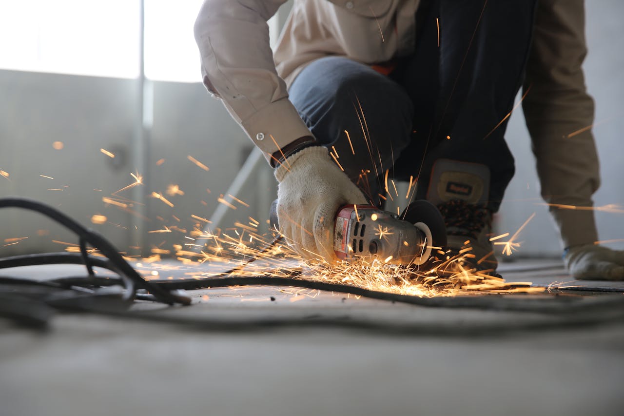 Person Holding Grinder